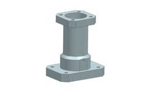 3D square-round part